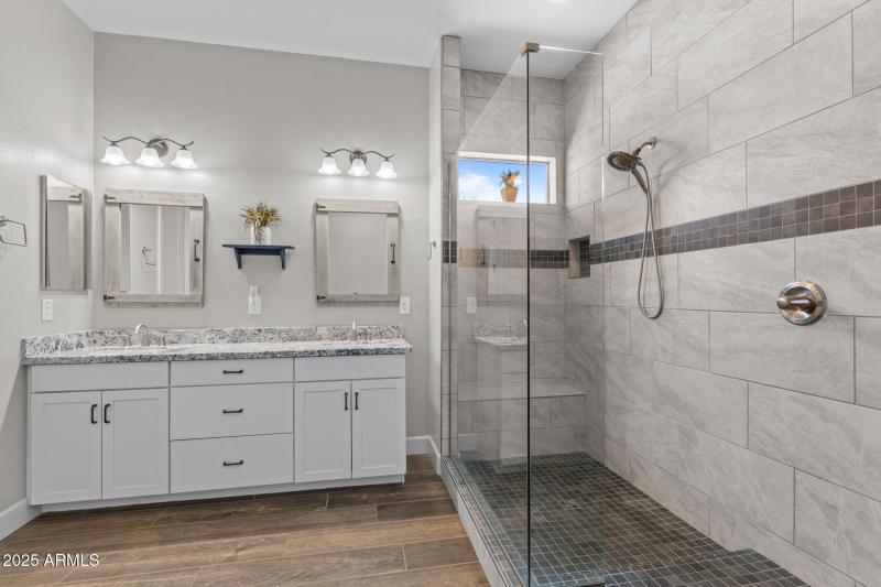 Large walk-in shower