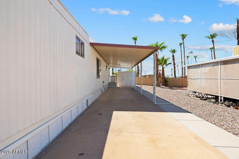 long covered driveway