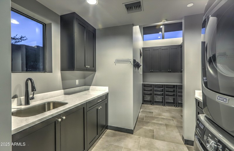 Primary closet laundry