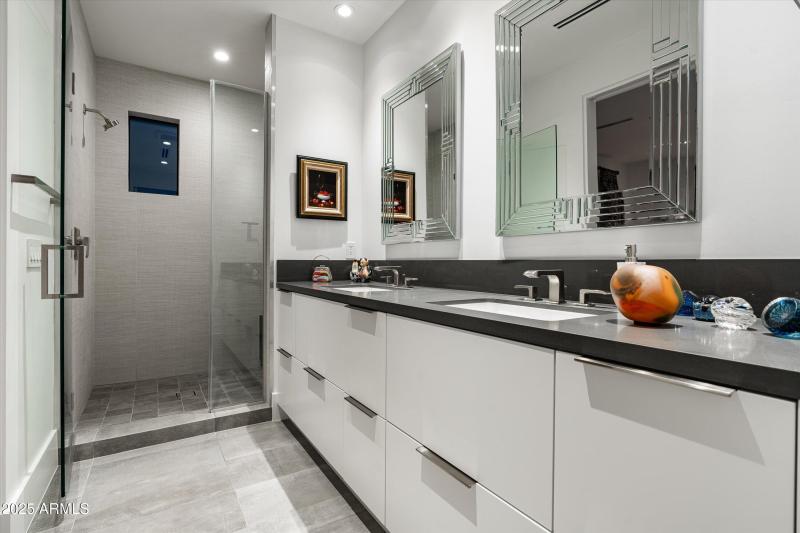 Secondary primary bath in basement