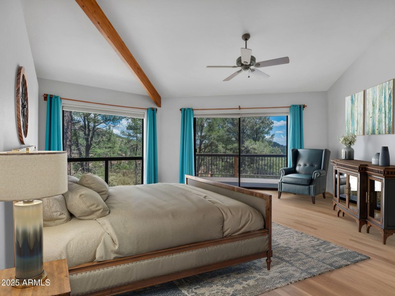 Virtually Stages Primary Bedroom