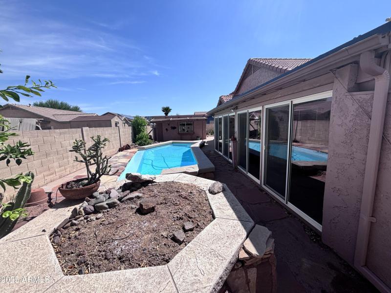 Backyard with Pool, Shed & AZ Room