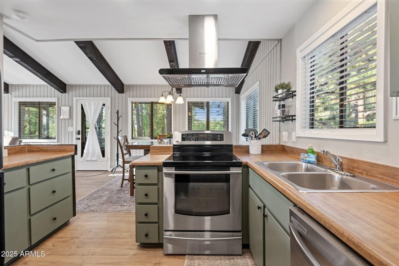 Kitchen into Dining and Front Door
