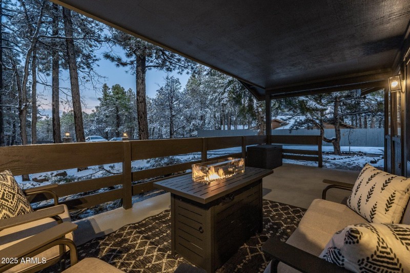 Twilight Covered Porch