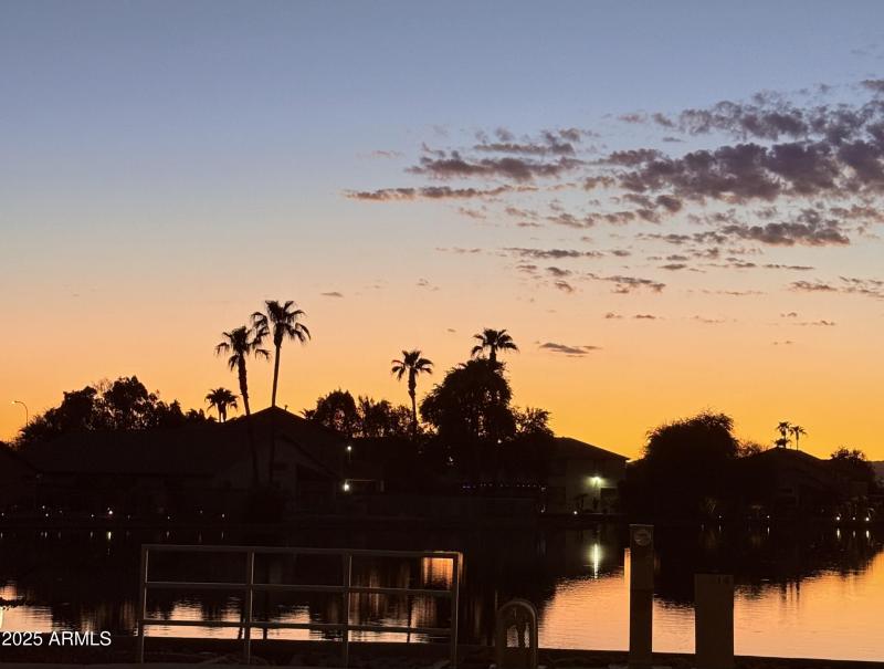 Lake view 2 (rear of house) sunset