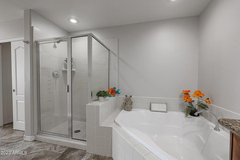 Separate tub/shower