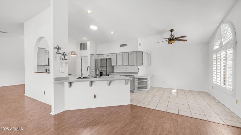 Family Room and Kitchen