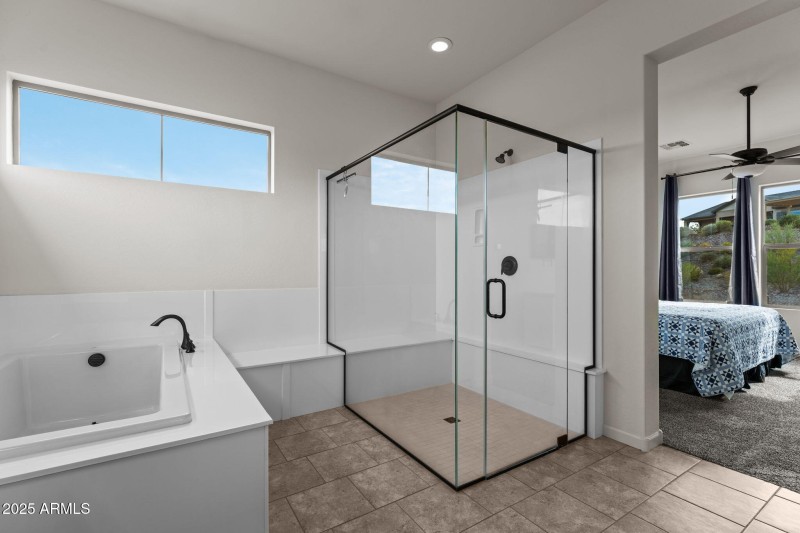 Tub and walk in shower