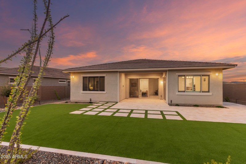 Low water landscaping