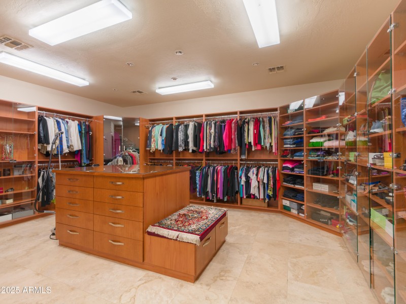 Expansive walk-in closet