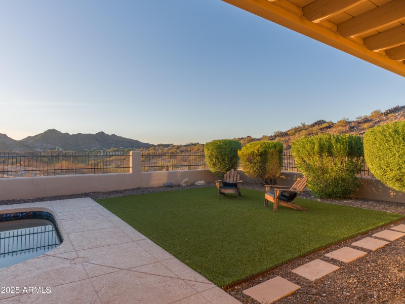Backyard views with pool & spa