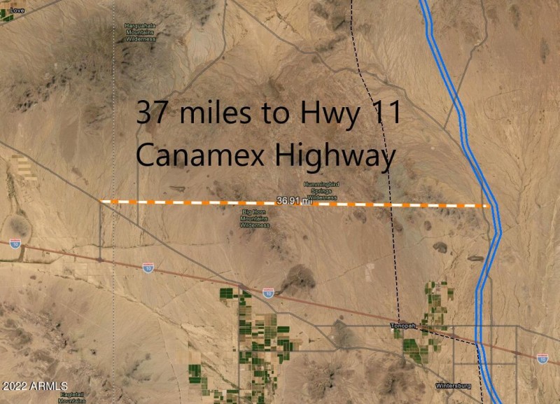 38 miles CanaMex hwy