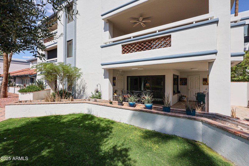 Courtyard view of patio