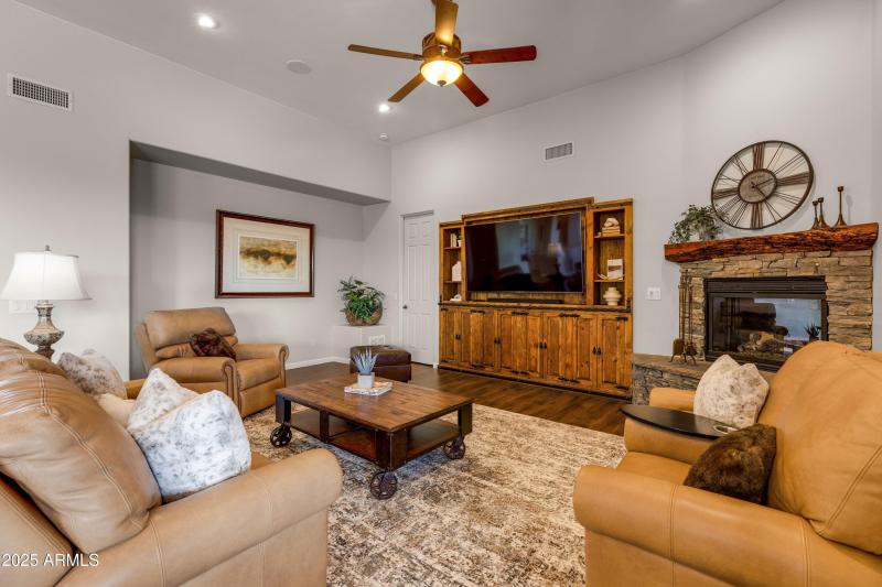 Great Room with Cozy Fireplace