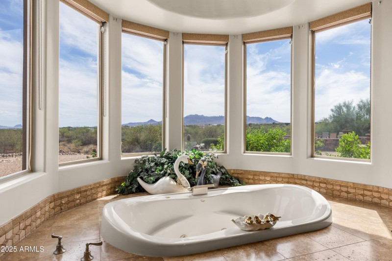 Soaking Tub with Mountain Views