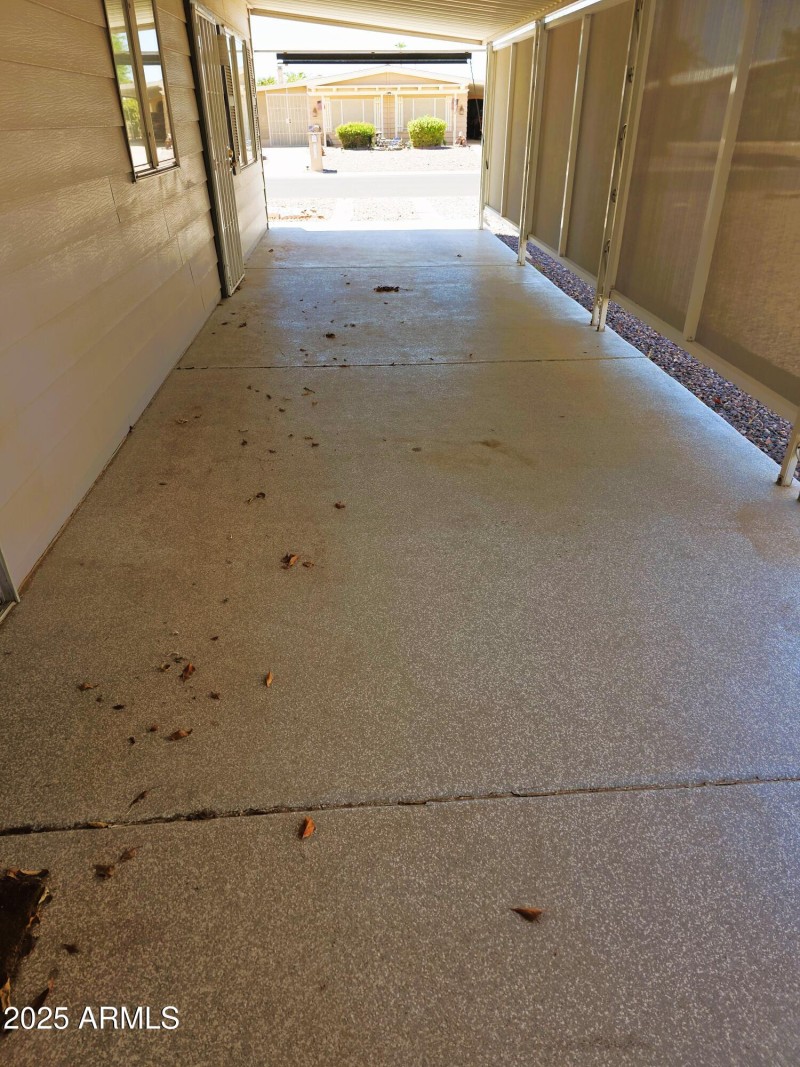Covered Patio Carport with epoxy floor