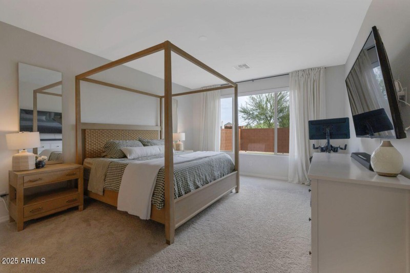 Roomy primary bedroom