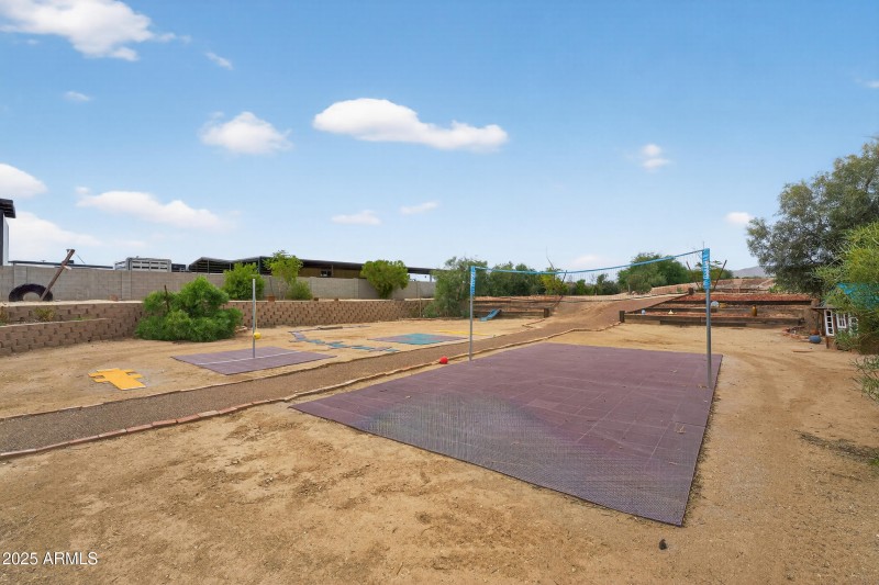 Play area in backyard