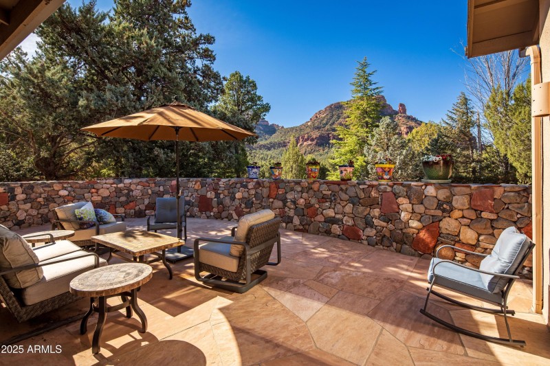 Side Patio from Dining Room Views