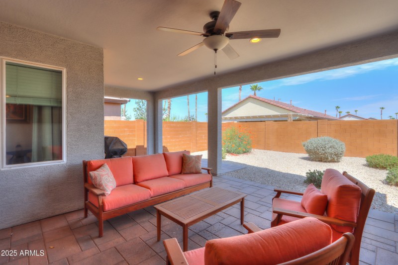 Extended paver patio