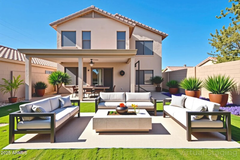 Virtually Staged Backyard