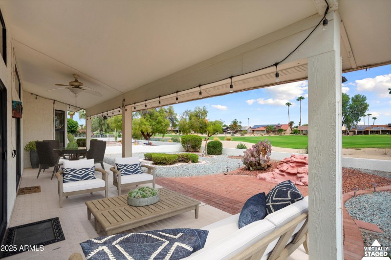 COVERED BACK PATIO VIRTUALLY STAGED