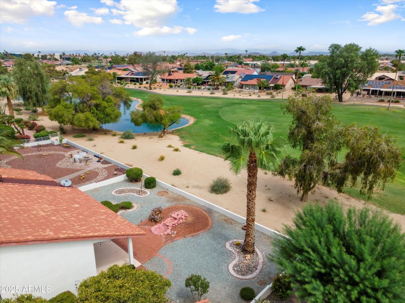 AERIAL OF THE BACK & WATER