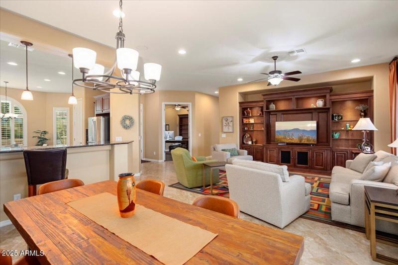 Great Room toward Den & Kitchen