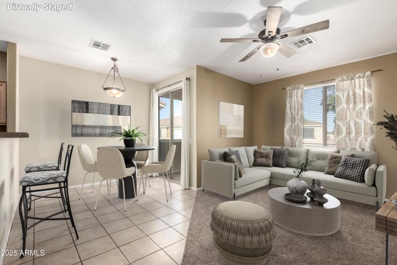 Virtually Staged living dining