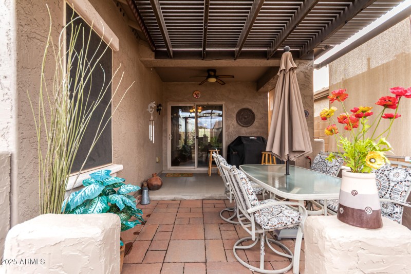 Covered Patio with Fan