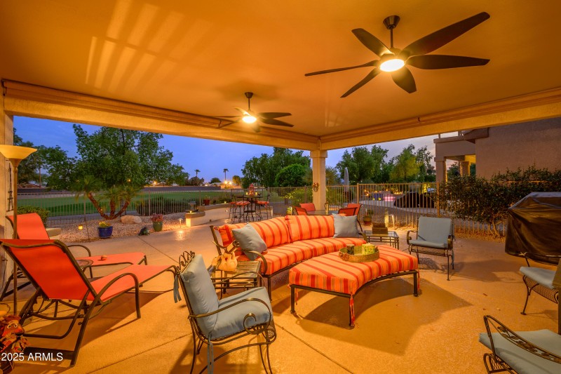 Night Covered Patio Underroof