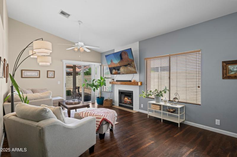 Living Room w/ Covered Patio Access