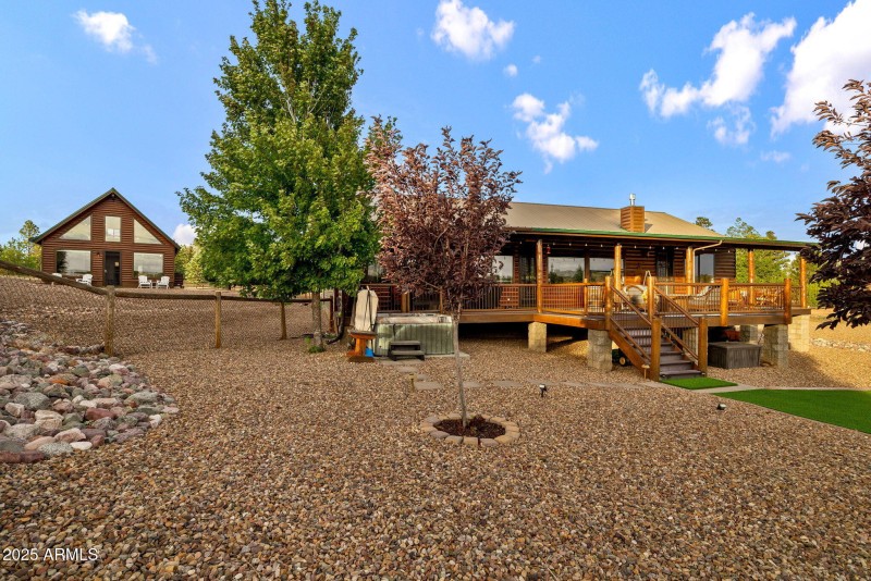 BACK YARD VIEW OF HOME AND GUEST HOUSE