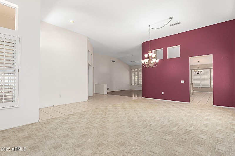 Living Room into Family Room