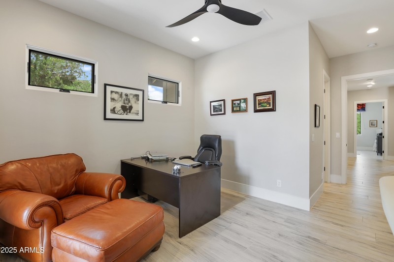 bedroom 3 office to hall