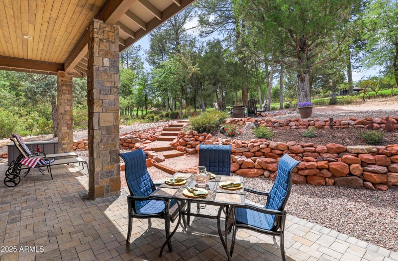 back patio to stairs