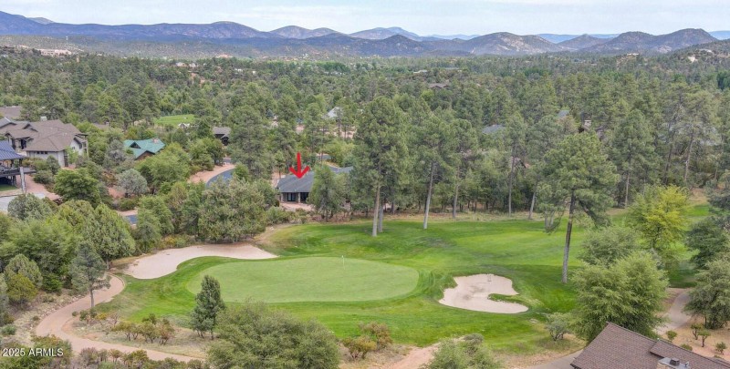 drone golf course to home