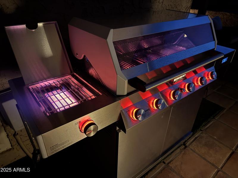 Outdoor Grill - Closed & Illuminated at