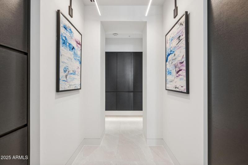 Hallway with Art Lights and Storage
