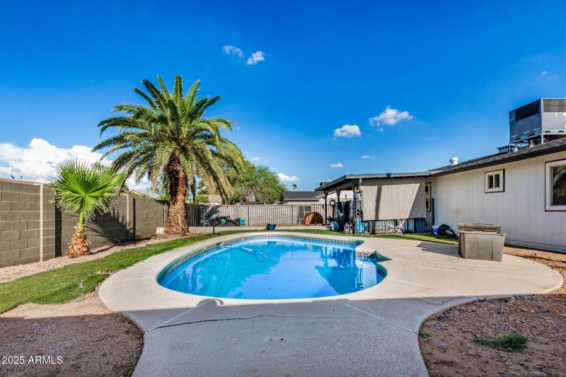 Great Backyard with Fenced Pool Area