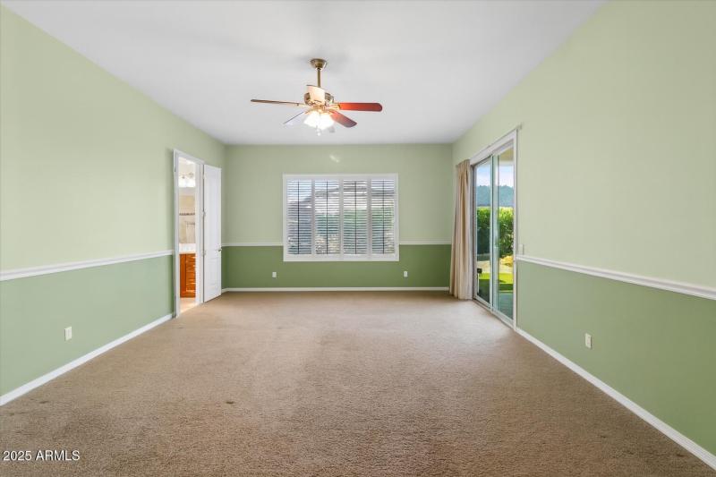 primary bedroom cleared