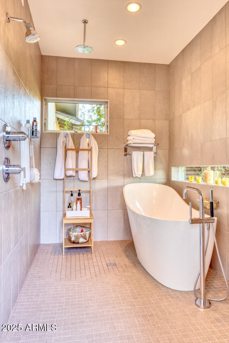 Primary shower & tub