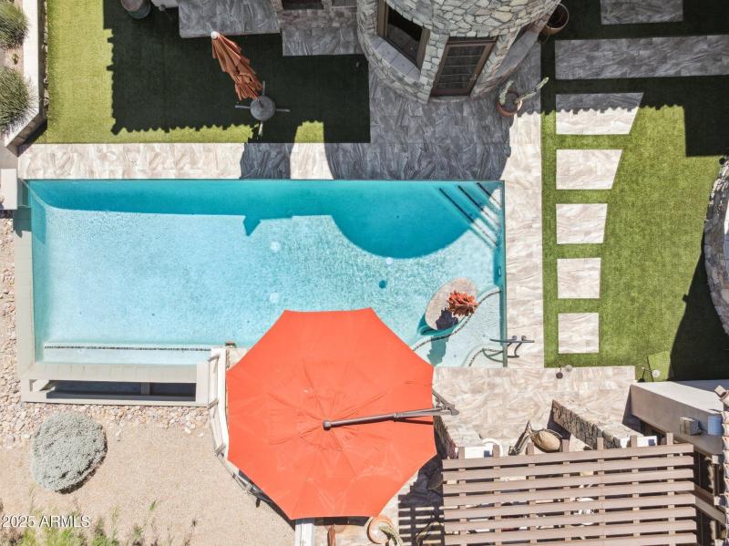 Pool Yard and Portico aerial