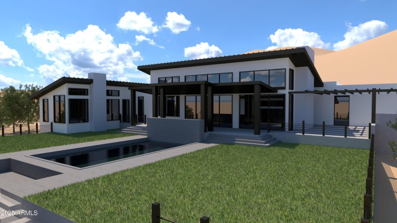 Rendering - Backyard with pool