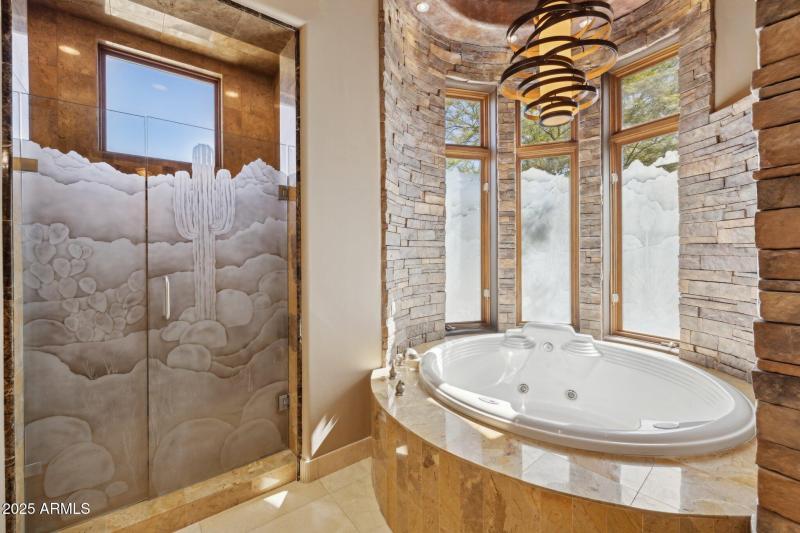 Etched Glass & Stone Details