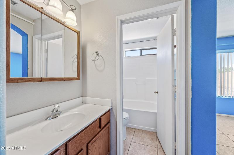 There are solar tubes in both bathrooms