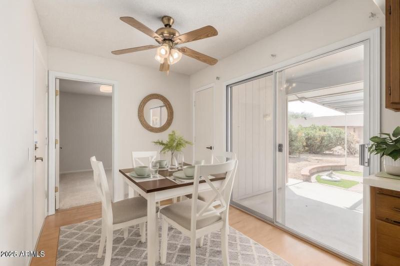 Virtually staged Kitchen NOOK
