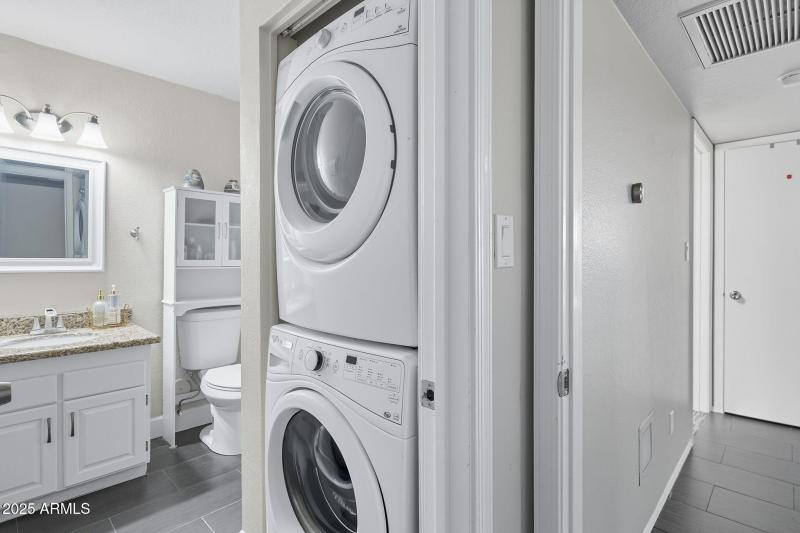 Primary bath and laundry