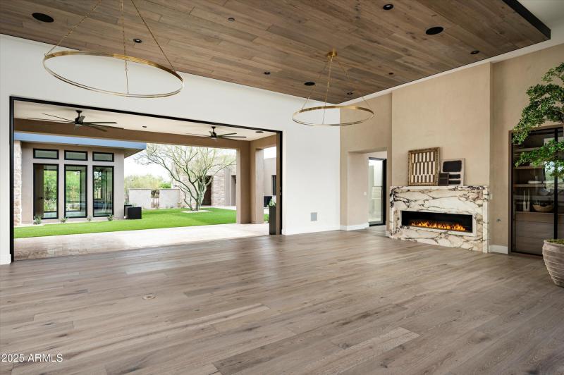 great room to front courtyard