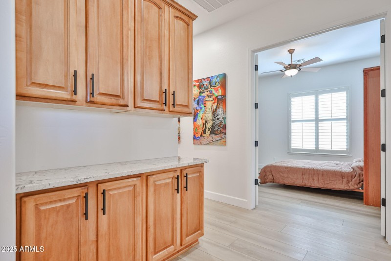 Breeze way to den & bedrooms